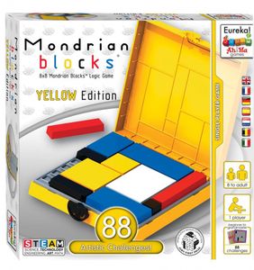 logikspiel Mondrian Blöcke gelb 56 Figuren
