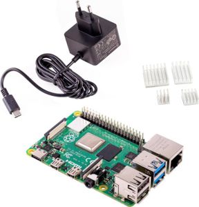 Raspberry Pi 4 Computer Modell B, 4GB Elementary Kit