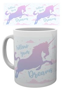 Unicorn - Follow Your Dreams - Keramik Tasse - Größe Ø8,5 H9,5cm