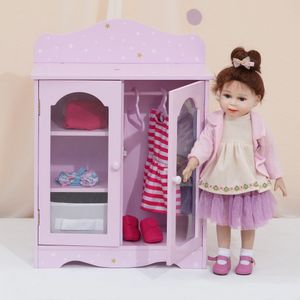 Prinzessin Schlafzimmer Möbel Schrank Kleiderschrank für Puppen Spielzeug  WGSP 