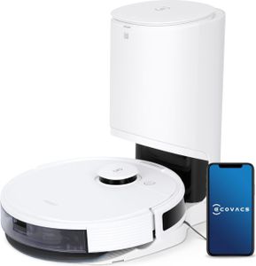 ECOVACS DEEBOT N8+, DLN26, (ČLÁNEK MÁ RŮZNÉ TYPY POUŽITÍ) Robotický vysavač s funkcí mopování 2300Pa (2,5L sací stanice, dToF laserová navigace, detekce koberců, plán úklidu místnosti, mapování více podlah) na tvrdé podlahy s chlupy domácích mazlíčků