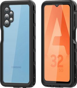 Samsung Galaxy A32 5G Wasserdicht Hülle, IP68 360 Grad Komplett Schutz Stoßfest Staubdicht Schneefest Schutzhülle für Samsung A32 5G Schwarz