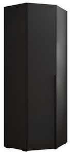 MEBLE KRYSPOL Inova 1 Eckschrank, 236,7x81,7x47cm - Schwarz, Schwarz