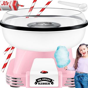 KESSER® Zuckerwattemaschine Set für dein zuhause - Mit 30x Zuckerwatte Stäbchen & Messlöffel - Retro Baumwolle Candy Maschine - Zuckerwatte Maschine Mit Zubehör - Höhe 22 cm - 500 W KESSER® Zuckerwattemaschine Set für dein zuhause - Mit 30x Zuckerwatte Stäbchen & Messlöffel - Retro Baumwolle Candy Maschine - Zuckerwatte Maschine Mit Zubehör - Höhe 22 cm - 500 W