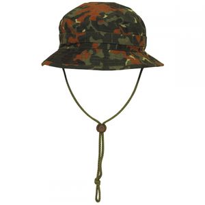 MFH Brit. Buschhut, mit Kinnband, SF Boonie, Rip Stop, flecktarn