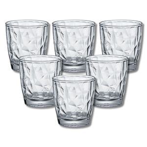 6x Kadum Trinkglas Kunststoff Fruchtsaftglas Kinderglas aus Polycarbonat unzerbrechlich über 2000 Spülgänge  in Echtglasoptik 300 ml