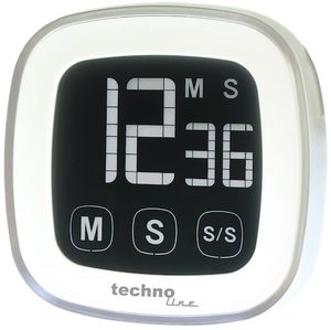 Technoline KT 400, Digitaler Küchentimer, Weiß, 99,9 min, AAA, 76 mm, 25 mm