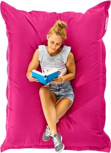 Green Bean Sitzsack "Square" XXL 140x180cm mit 380 Liter EPS Perlen - Riesensitzsack für Kinder & Erwachsene - Pink