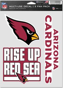 NFL Nálepka Multi-Use Set of 3 20x15cm - Arizona Cardinals
