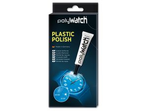 polyWatch Uhrglas-Politur Kratzer-Entferner Set mit Poliertuch für Kunststoff-Uhrengläser