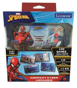 SPIDER-MAN Kompakte tragbare Cyber Arcade Kids-Spielekonsole LEXIBOOK - 150 Spiele