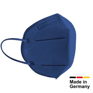 MSK - FFP2 Atemschutzmaske - 10 Stk. in versch. Farben (10x 1er Tütchen), Farbe:Dunkelblau