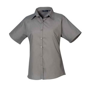 Premier - Bluse für Damen  kurzärmlig PC5624 (40 DE) (Dunkelgrau)