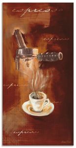 ARTland Wandbild Alu für Innen & Outdoor Espresso I Größe: 50x100 cm