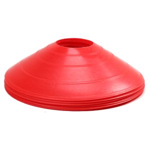 Fussball Hütchen Set, Markierungshütchen Sport Hütchen ,Trainingszubehör Markierungsscheiben für Fußball Riemenscheibe,(Rot)