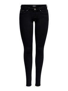 Only Damen Jeans-Hose OnlCoral Skinny-Fit Super Low-Waist Stretch Denim, Farbe:Schwarz, Jeans/Hosen Neu:30W / 34L