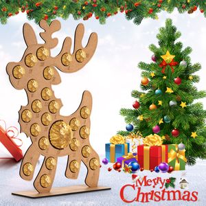 DIY Holz Weihnachten Adventskalender Kinder Genschenk Schokolade Praline Halter