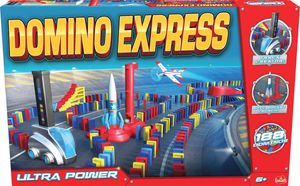 Goliath 81009 - Domino Express Ultra Power, Domino-Set für Ihnen eigenen Domino Day, Aufregende Stunts mit Dominosteinen, Aufbaufahrzeug und viel Zubehör, ab 6 Jahren