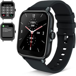 Smartwatch mit Telefonfunktion Herren Damen, 1.7" Touchscreen Uhren Fitness Tracker, Fitnessuhr Sportuhr Schrittzähler iOS Android