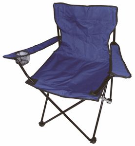 Kempingová stolička v modrej farbe