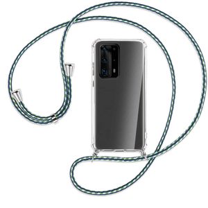 Handykette / Umhängehülle (S) für Huawei P40 Pro Plus (ELS-AN00 6.58'') Crossbody Hülle Case zum Umhängen mit Band - Farbe: camouflage