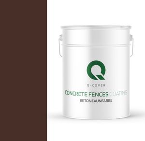 BETONZAUNFARBE 10 L Mahagonibraun  SILIKON FARBE  AUßEN BETONFARBE  | WASSERABWEISEND | ACRYLAT DISPERSION BETONELEMENTE LOTUSEFFEKT ABPERLEFFEKT