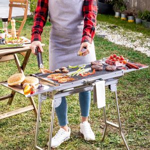 Skladací nerezový gril na drevené uhlie ExelQ InnovaGoods