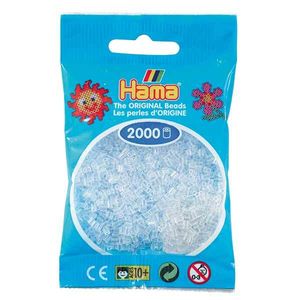 Hama Mini-Bügelperlen 2000 im Beutel transparent-weiß