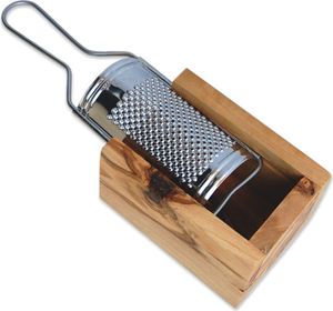 Parmesan-/ Käsereibe groß aus Olivenholz