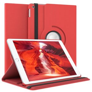 EAZY CASE Tablet Hülle kompatibel mit Apple iPad 10,2" 2019/2020/2021 (7. / 8. / 9. Gen.) Hülle, 360° drehbar, Tablet Cover, Tablet Tasche, Premium Schutzhülle aus Kunstleder in Rot
