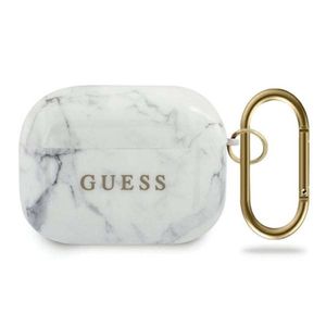 Guess Apple Airpods Pro Cover Weiß Marble Collection Schutzhülle Tasche Case Etui Halter Guess Apple Airpods Pro Cover Weiß Marble Collection Schutzhülle Tasche Case Etui Halter