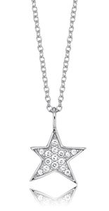 Angelcaller ERN-LILSTAR-ZI stříbrný náhrdelník hvězda