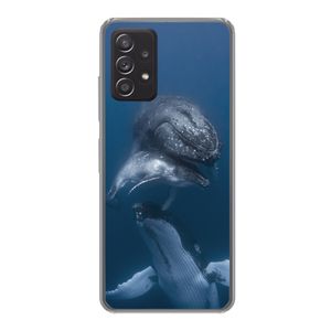 Kryt na mobilní telefon pro Samsung Galaxy A53 Velryby - moře - rodina Silikonové měkké pouzdro