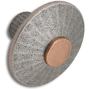 Knopf Jaya ø 38 mm, Tiefe 25 mm, Zinkdruckguss verzinnt antik/Seiten aufgehellt