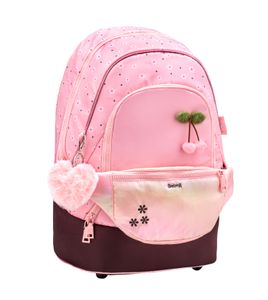 Belmil 2-IN-1 Schultasche & Gürteltasche 2-teilig "Cherry Blossom"