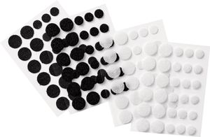 folia Klettpunkte "Mini" Größen sortiert schwarz & weiß 60 Stück
