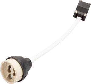 Halogenlampen GU10 Fassung Brücke Mit Kabel und Isolierhülse VDE Hochvolt Keramik 190-230V