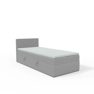 MEBLITO taštičková postel Menorca mini postel se zásuvkami matrace H3 s vrchní stranou: levá 100x200 cm světle šedá (Lux 05)