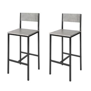 SoBuy FST53-HGx2 Sada 2 barových židlí Barové židle s opěradlem Pultové židle s podnožkou Výška sedu 67 cm