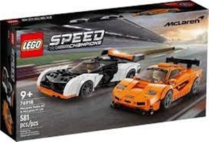 LEGO 76918 Speed Champions McLaren Solus GT & McLaren F1 LM, 2 ikonische Rennwagen Spielzeuge, Hypercar Modellbausatz, Auto-Sammlerstück 2023 Set