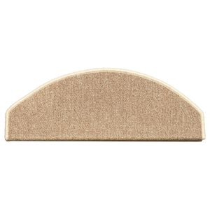 Primaflor Stufenmatte MACAO - Beige - 28x65cm - 15er Set - Selbstklebender Treppen-Teppich, Rutschfeste Treppenstufenmatte, Antirutsch Treppenschoner & Treppenschutz