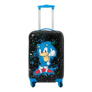 Sonic The Hedgehog - Príručný kufor na štyroch kolieskach NS7369 (jedna veľkosť) (čierna/modrá)
