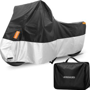 Hanamura Transit motorrad abdeckplane – Outdoor - Wasserdicht für den Außeneinsatz - Mit Reflektoren, Schlossöffnung, Schnalle und Riemen