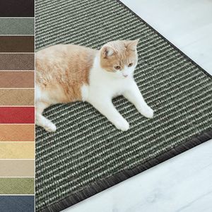 Sisal-Kratzteppich Für Katzen widerstandsfähig viele Farben & Größen 100 x 100 cm Grau