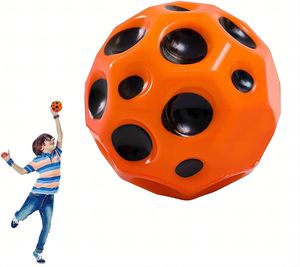 Astro Jump Ball, Astro Jump Ball Moon Ball Hohe Springender Gummiball Sprünge Gummiball Space Ball Toy for Kids Party Gift,Weihnachten Gift, Orange