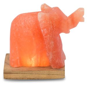 Salzlampen Elefant  aus orangen Salzkristall inkl. LED-Elektrik