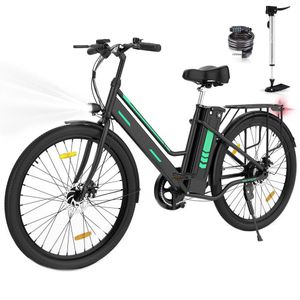 E-Bike Elektrofahrrad 26 Zoll Damen Herren Ebike Cityrad, 8.4Ah 36V Pedelec Heckmotor 250W max.range 90km Trekking bike