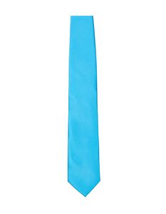TYTO Unisex saténová kravata TT901 Türkis Tyrkysová 144 x 8,5 cm