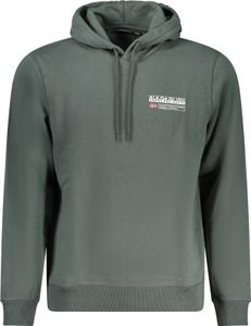 Herren Langarm-Hoodie in Grün: Komfortabler Style mit Print-Design, Größe: S Farbe: Verde