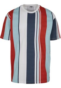 Pánské tričko Urban Classics Heavy Oversized Big AOP Stripe Tee burned red - S